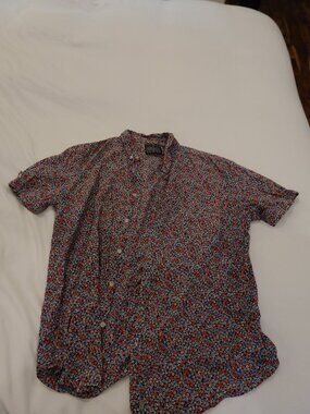 Straight Faded Men's Floral Short Sleeve Shirt XL